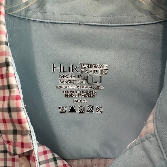 Huk Tide Men's Point Long Sleeve Shirt Size L Outdoor Boating Fishing 30+UPF - Picture 7 of 8